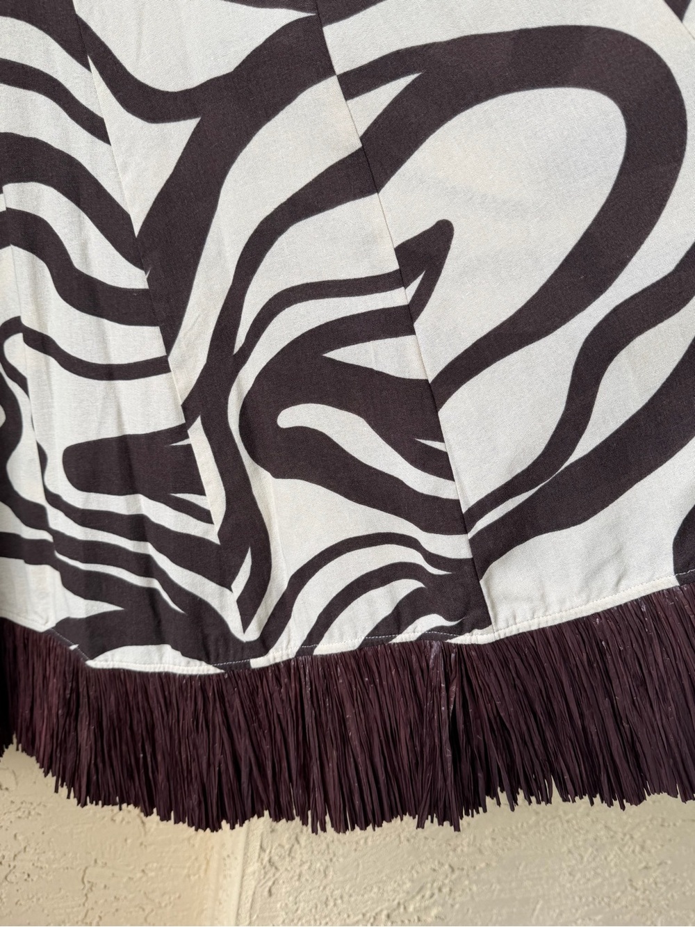 Antonio Melani x M.G. Style Somers Swirl Print Linen Blend Straw Trim 2 Piece 10 - Picture 8 of 13